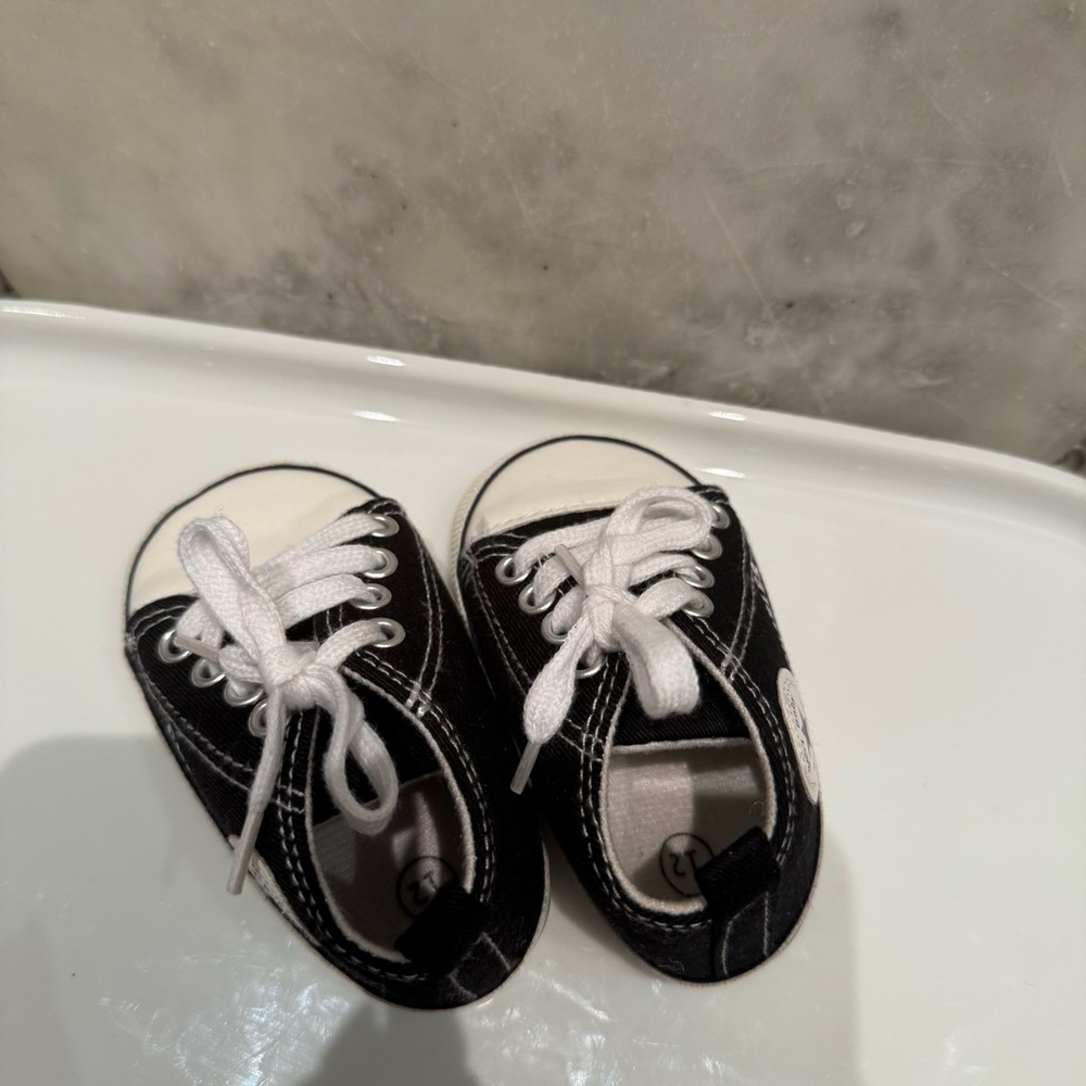 NWT- Our Baby Bakery Baby Black High-Top Custom Sneakers  “CHARLES” - Picture 5 of 8